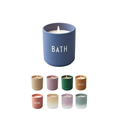 Immagine di Design Letters Candele Profumate Candle Regalo Per Le Donne Aromaterapia con fiori freschi e agrumi calmo Portacandele In porcellana Barattolo Di Cera Compleanno Candela