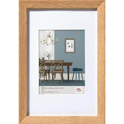 Immagine di walther design rovere chiaro 18 x 24 cm con passe partout, cornice in legno Fiorito EF824E