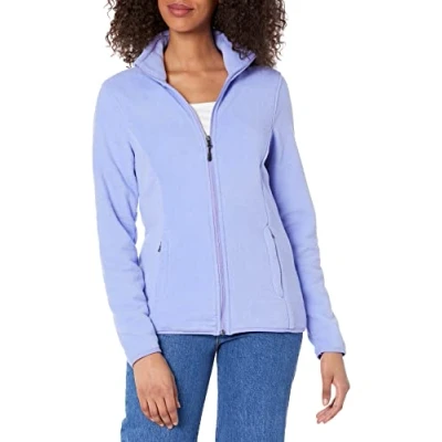 Immagine di Amazon Essentials Giacca in pile morbido con cerniera intera dal taglio classico (disponibile taglie forti) Donna, Viola Tenue, XXL