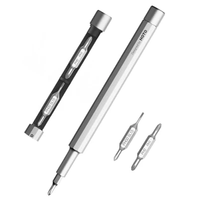 Immagine di HOTO Multitool 5 in 1, cacciavite portatile, gadget regalo per uomini, set di cacciaviti precisione magnetici, EDC occhiali ed elettronica (ARGENTO)