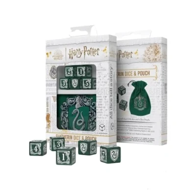 Immagine di Q Workshop Harry Potter Set di dadi e sacchetto Serpeverde (5)