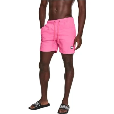 Immagine di Urban Classics Block Shorts da mare, Uomo, Taglia: Small, Neonpink