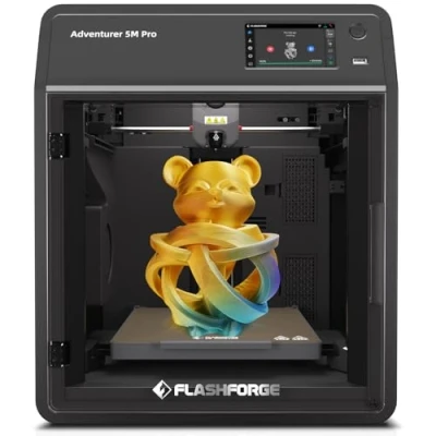 Immagine di FLASHFORGE Adventurer 5M Pro Stampante 3D, Uno Clic Auto Stampa Max 600mm/s, Ugello da 0,4/0,6 mm Bundle, Struttura CoreXY &amp; Silenziosa, Controllo Remoto APP Monitoraggio della telecamera