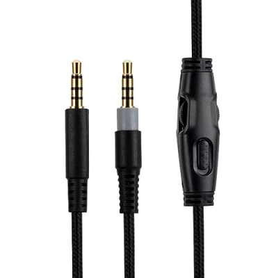 Immagine di HyperX Cloud Alpha cavo di ricambio compatibile con Gaming, disattivazione in linea, controllo volume microfono, prolunga audio per cuffie, 1,5 m, colore: Nero