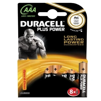 Immagine di Duracell 51768634OE2024 Confezione da 8 pile Plus Power LR03 AAA