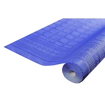 Immagine di Pro Nappe Cod. R482519I Tovaglia a rotolo in Carta damascata 1,18 x 25 Mt 83 coperti dal motivo universale, offre eleganza e sobrietà Colore blu scuro