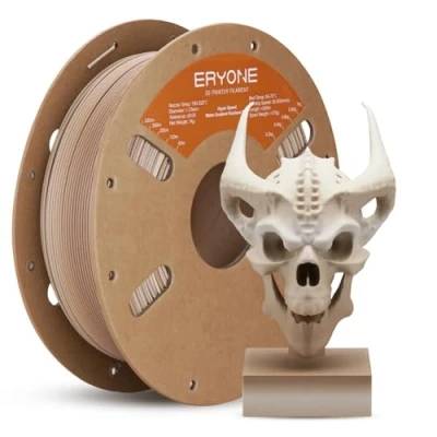 Immagine di ERYONE Matte Gradient Multicolor Filament 1.75mm, 3D Printer PLA, +/ 0.03mm, 1kg(2.2lbs)/Spool, Fossil