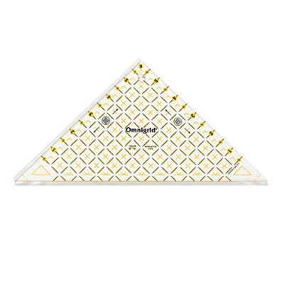 Immagine di Prym Flottes Dreieck 1/2 Quadrat inch Omnigrid Triangle Ruler, Transparent