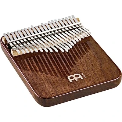 Immagine di Kalimba Pianoforte a pollice, 21 chiavi in acciaio con corpo noce nero massiccio, scala C maggiore, include martello e custodia, per terapia di guarigione del suono, yoga meditazione