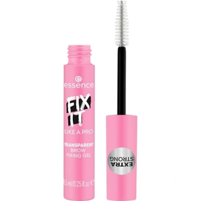 Immagine di Essence Fix IT LIKE A PRO TRASPARENT BROW FIXING Gel per sopracciglia, trasparente, fissante, traslucido, vegano, privo di nanoparticelle, senza olio, parabeni, confezione da 1 (8,5 ml)