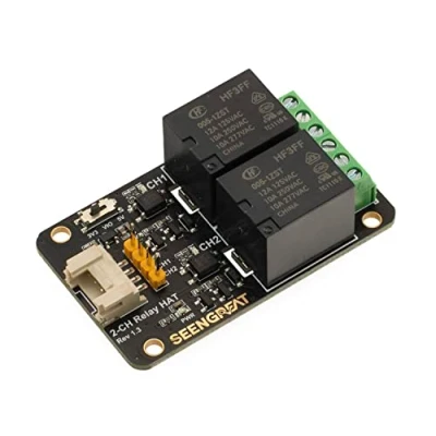 Immagine di XICOOLEE Scheda di espansione relè a 2 canali per Raspberry Pi Zero/Zero W/Zero WH/2B/3B/3B+/4B STM32 Ardui, isolamento accoppiatore ottico 3.3V e 5V