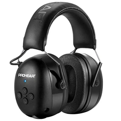 Immagine di PROHEAR 037 Bluetooth Cuffie Antirumore, Protezione dell&#039;Udito Con la Confezione, SNR 30dB, NRR 25dB per Falciatura, Costruzione, Falegnameria, Nero