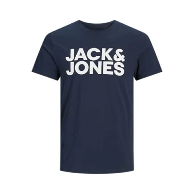 Immagine di Jack &amp; Jones Jjecorp LOGO SS O NECK NOOS Tshirt con stampa, Uomo, Taglia: Small, Navy blazer