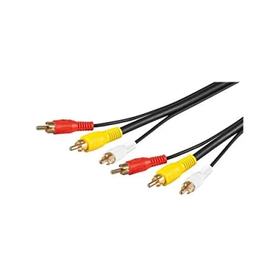 Immagine di Goobay 50139 Cavo di Collegamento Composito Audio Video, 3 RCA con Linea Video RG59, 1.5m Lunghezza del