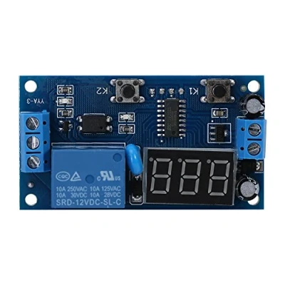 Immagine di Scheda relè a tempo di ciclo infinito DC 12V Loop Display LED ad Alta precisione Interruttore temporizzatore ritardo affidabilità per apparecchiature con timer