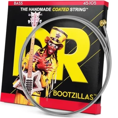 Immagine di DR Strings BOOTZILLAS™ CLEAR Coated Stainless Steel Bass Strings: Medium 45 105
