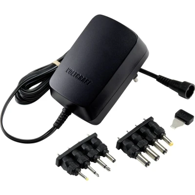 Immagine di VOLTCRAFT VC 11258700 Alimentatore A spina regolabile 3 V/DC, 4.5 5 6 7.5 9 12 V/DC 1.5 18 W Tensione di uscita