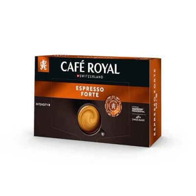 Immagine di Café Royal Espresso Forte 50 cialde per Nespresso (R)* Professional (R)*, capsule compatibili Zenius e Gemini, intensità: 7/10, 100% Arabica, caffè certificato UTZ