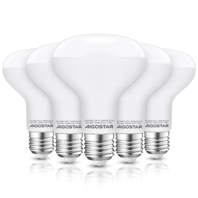 Immagine di Aigostar Pacco da 5 Lampadina LED E27 12W, R80 Lampadine, Luce Calda 3000K 1170Lumen, Angolo a Fascio 170, Non Dimmerabile