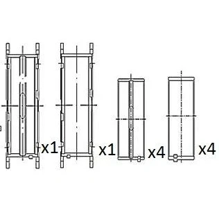 Immagine di FAI AutoParts BM1055 STD Cuscinetto albero a gomito MERCEDES BENZ: Classe E Cabrio, GLK, ML