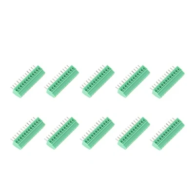 Immagine di 10 Pz/set Morsetti a vite per Montaggio su PCB Morsetto 12 Pin universale 2.54mm Connettore, Verde
