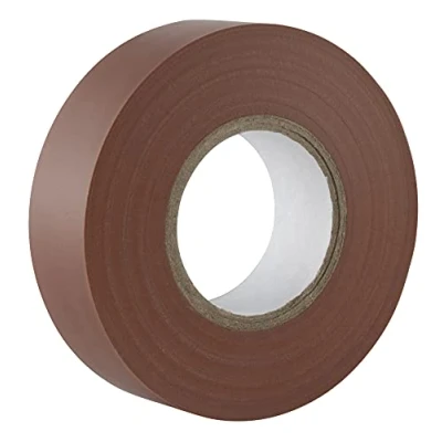 Immagine di GOCABLETIES Nastro isolante marrone 19 mm x 20 m Robusto ed autoadesivo Per proteggere, unire e riparare cavi 1 rotolo