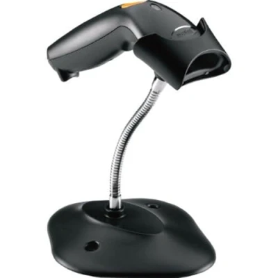 Immagine di Zebra LS1203 Lettore di codici a barre laser Codebar Code 11 128 39 93 GS1128 UCC/EAN dimensioni 26 cm con filo e cavo USB + RS 232 colore nero