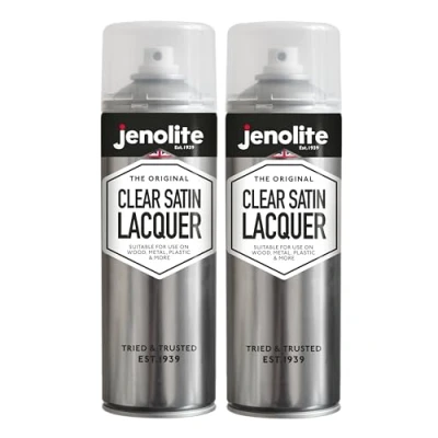 Immagine di JENOLITE Lacca Satinata Trasparente FINITURA CRISTALLO 2x500ml Sigilla, protegge e migliora Multisuperficie Resistente ai raggi UV non ingiallente Cassaforte per interni ed esterni