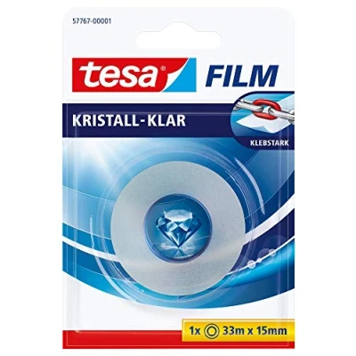 Immagine di Tesa 57767 00001 01 Nastro adesivo tesafilm Cristallino Trasparente (L x L) 33 m 15 mm 1 pz.