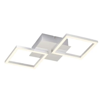 Immagine di Briloner Leuchten 3207 018 Plafoniera a LED orientabile, 11 Watt, 1000 lumen, 3000 Kelvin, Luce bianco calda, Argento cromato, 470 x 226 73 mm