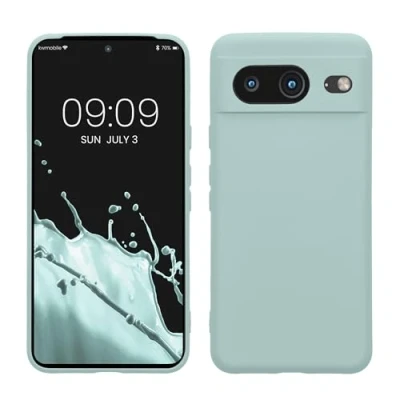 Immagine di kwmobile Custodia Compatibile con Google Pixel 8 Cover Back Case per Smartphone in Silicone TPU Protezione Gommata menta freddo