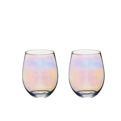 Immagine di BarCraft Set di 2 Bicchieri da Gin, 600 ml Arcobaleno e Perla