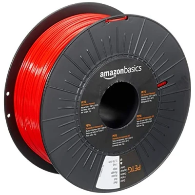 Immagine di Amazon Basics Filamento per stampanti 3D, in PETG, 1.75 mm, rosso, 1 kg bobina