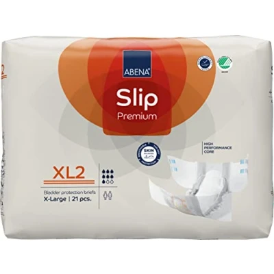 Immagine di ABENA Slip Premium All In One Assorbenti per incontinenza uomini e donne, con etichetta ecologica da donna, XL 2, vita 110 170 cm, assorbimento 3400 ml, 21 pezzi