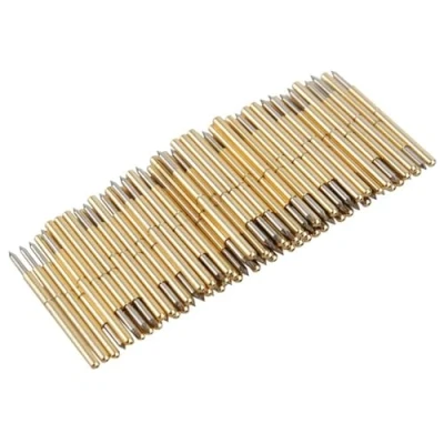 Immagine di 100pcs P75 B1 Sonda di Prova a Molla Rotonda Pogo Pin 3A Testa conica 1.02mm Thimble PCB Test Primavera