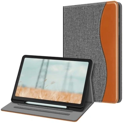 Immagine di FINTIE Custodia per Samsung Galaxy Tab S6 Lite 10.4&#039;&#039; 2024/2022/2020 (SM P620/P625/P613/P619/P610/P615) con S Pen Holder [SlimShell] Multi angli Leggero Morbida TPU Cover Case, Grigio