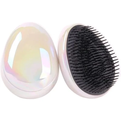 Immagine di VinBee spazzola districante per capelli donne, ragazze e bambini mini bagnati asciutti pettine compatto (bianco perla)
