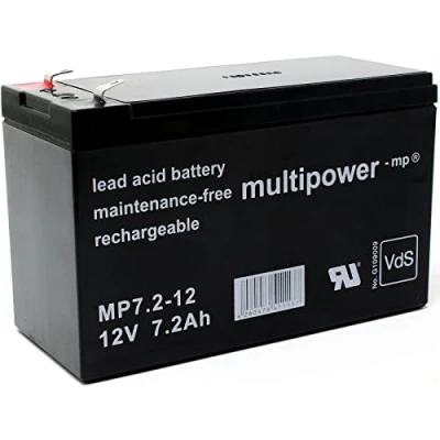 Immagine di akku net Batteria al Piombo (multipower) MP7,2 12 VDS, 12V, Lead Acid