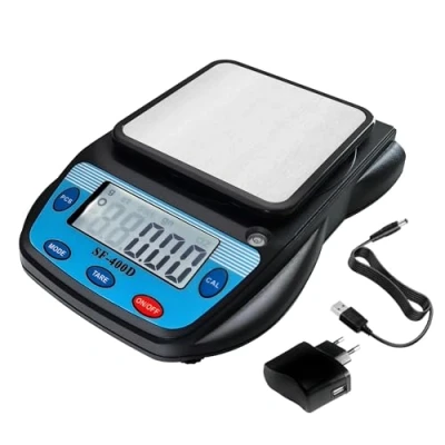 Immagine di Eosphorus Bilancia Analitica Digitale LCD 600g x 0,01g, per Laboratorio Scientifico, Da Cucina, Bilanciamento Accurato Pesare Grammi, Oncia, Carati, Incluso USB cavo e Adattatore AC/DC