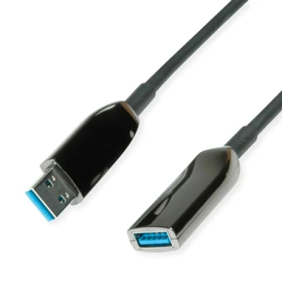 Immagine di Roline Cavo USB 3.2 Gen1 Presa A, Spina A 15 m Nero 12.04.1076