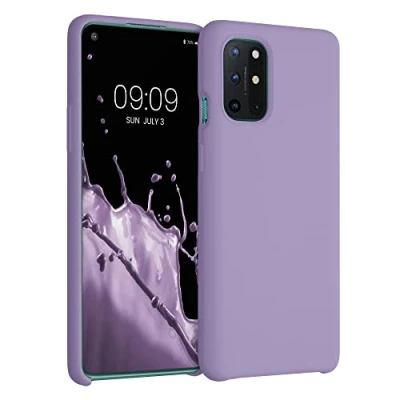 Immagine di kwmobile Custodia Compatibile con OnePlus 8T Cover Back Case per Smartphone in Silicone TPU Protezione Gommata lavanda lilla