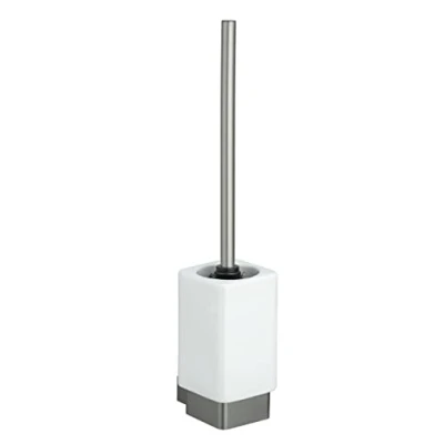 Immagine di WENKO Set da toilette parete Montella, fissaggio a parete, contenitore in ceramica estraibile, 7.3x40x10.3 cm, incluso materiale per il fissaggio, Bianco/Antracite