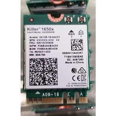 Immagine di Intel Killer Wi Fi 6 AX1650x AX200 M.2 2230 Bluetooth 5.2 Scheda WiFi (confezione singola)