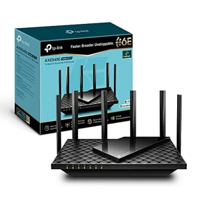 Immagine di TP Link Archer AXE75 Router AXE5400Mbps Wi Fi 6E Tri Band, Porta Gigabit, 6 GHz USB 3.0, Client E Server VPN, HomeShield, MU Mimo, OFDMA