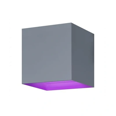 Immagine di Hombli smart LED applique da parete per interni ed esterni Cubo luminoso moderno dimmerabile con controllo WiFi e Bluetooth IP67, luce bianca colorata, angolo del fascio regolabile