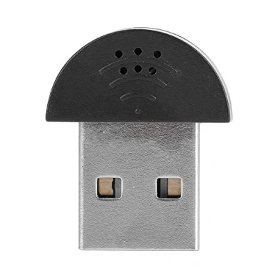 Immagine di 794 Microfono Mini USB Plug and Play Omnidirezionale a 360 con Cancellazione del Rumore per PC Skype/Chat/Registrazione ad Alte Prestazioni(Nero)