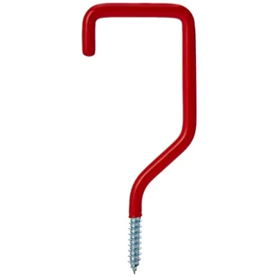 Immagine di Merriway BH00900 Gancio Multiuso per Garage e Rimesse, Rivestimento in Plastica, Rosso, Set di 4 Pezzi