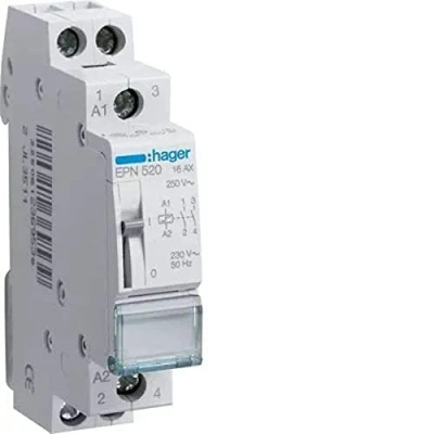 Immagine di HAGER Teleruttore bipolare 16A 2F Tensione di 230V Rif EPN520