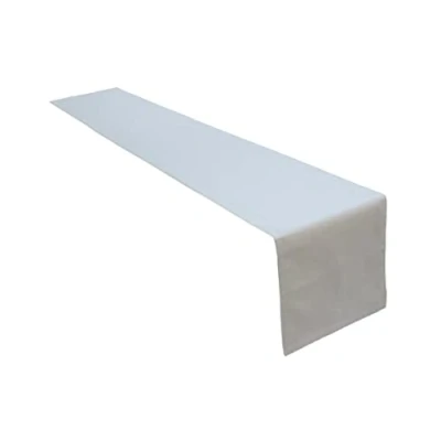 Immagine di Runner da tavola di alta qualità in 100% cotone, collezione concetto, colore e dimensioni a scelta (runner 40 x 250 cm, grigio chiaro)
