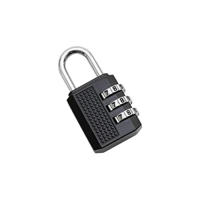 Immagine di HMF 3506 02 Lucchetto a combinazione 3 cifre, 5 x 1 cm, colore: Nero